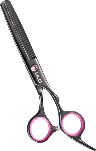 Vista 14 de ULG Tijeras profesionales de adelgazamiento con peine – 6.5 pulgadas de acero inoxidable japonés texturizante y tijeras de corte de pelo para salón
