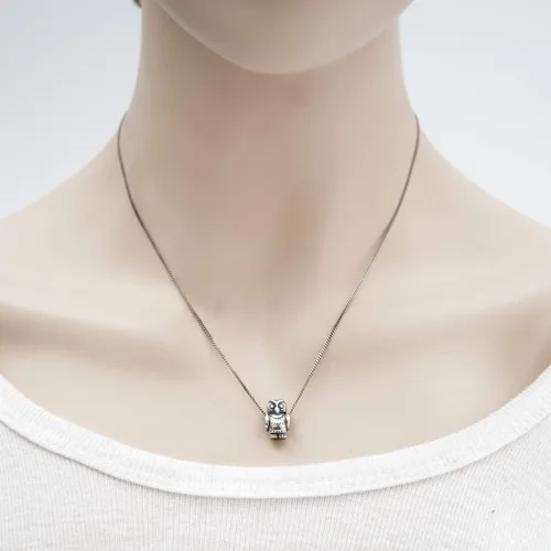 Vista 3 de Adabele 1 pieza auténtica de plata de ley 925 búho encanto sabiduría animal animal grano apto Pandora todos los demás europeos encanto pulsera