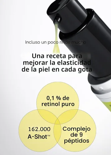 Vista 5 de celimax The Vita A Retinol Shot Suero Tensor con retinol puro de vitamina A, péptido, minimizador de poros, arrugas y líneas finas, piel más