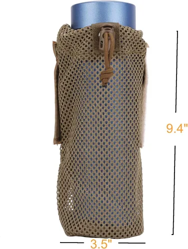 Vista 3 de Funda para Botella de Agua Molle Portador Táctica Bolsa de Almacenamiento para Transportador de 17oz Plegable Ligera Militar Bolsa de Manga de Malla
