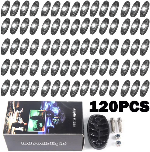 Vista 2 de 120Pods blanco LED Rock luces neón bajo luz para coche camión ATV SUV debajo del cuerpo resplandor luz Trail Fender Iluminación