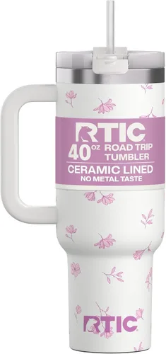 Vista 17 de RTIC Vaso Tumbler de Viaje por Carretera de 30 oz con Doble Pared Revestido de Cerámica Aislado Taza Portátil de Café de Viaje de Acero Inoxidable