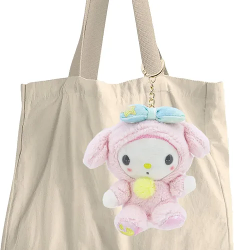 Vista 4 de Bonito llavero de peluche de dibujos animados de 4.5 pulgadas, colgante de animal de peluche kawaii, adecuado para mochilas, bolsas y automóviles