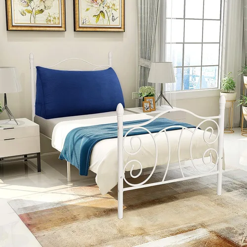 Vista 7 de WOWMAX Almohada de cuña para cabecero de cama de día, con funda extraíble, sin botones, tamaño matrimonial