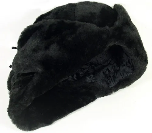 Vista 4 de Russian Ushanka Hat con orejeras negras