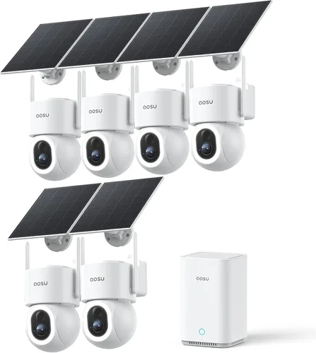 Vista 10 de aosu D1 Max, kit de 2 cámaras, sistema de cámaras de seguridad solar 4K