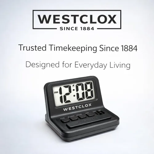 Vista 4 de Westclox visualización LCD Reloj Despertador