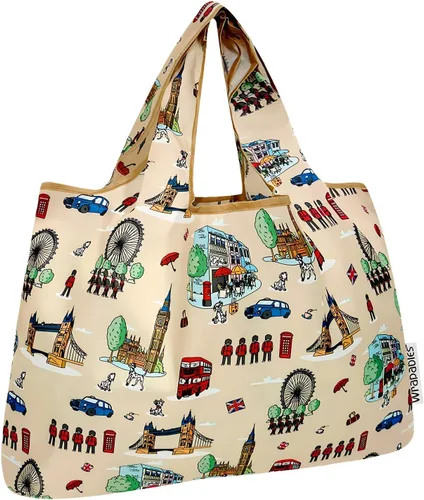 Vista 29 de allydrew Bolsas de comestibles reutilizables de nailon plegables grandes