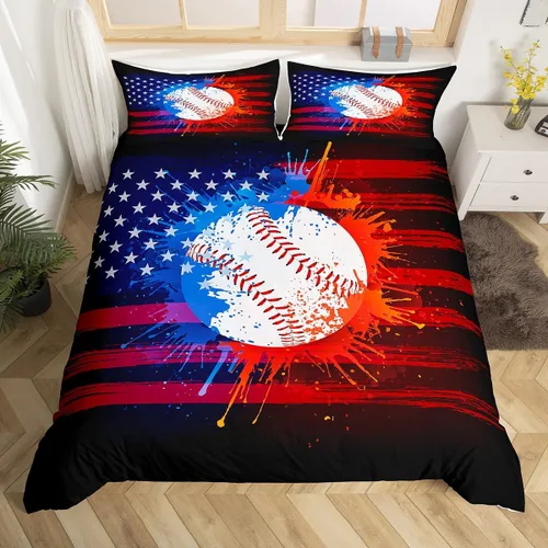 Vista 32 de Funda de edredón Happy Camping, juego de ropa de cama con temática de cámper para niños, funda de edredón de estilo rústico para decoración