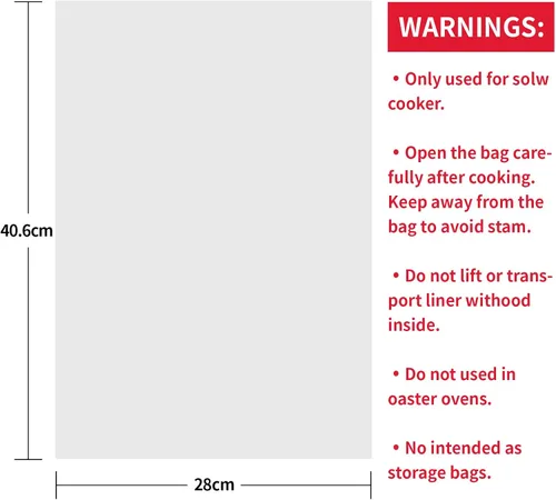 Vista 5 de ECOOPTS Bolsas de cocina desechables para olla de cocción lenta, bolsas de cocina de tamaño pequeño, para ollas de 1 cuarto a 3 cuartos de galón