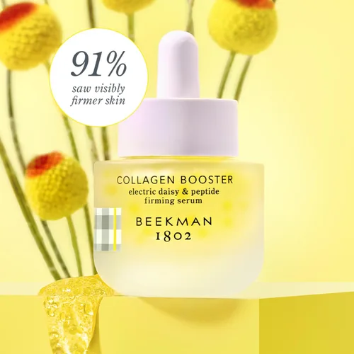 Vista 2 de Beekman 1802 Suero Facial de Firmeza con Colágeno y Péptidos Electric Daisy - Sin Fragancia - 0.5 fl oz - Aumenta la Producción de Colágeno