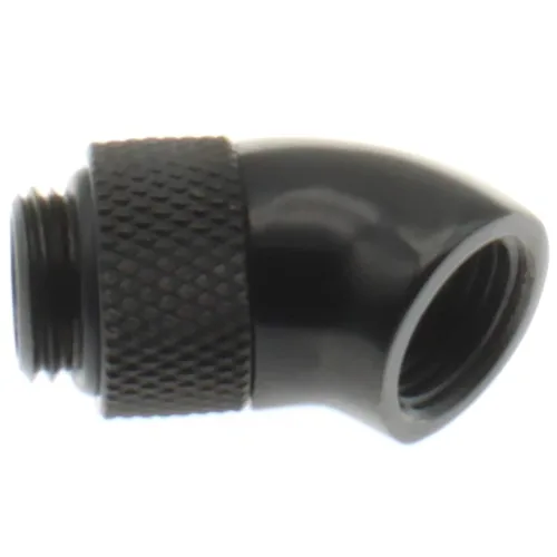Vista 2 de Conector extensor de 45°, conector de codo de latón macho a hembra G1/4 pulgadas para sistema de refrigeración por agua de computadora