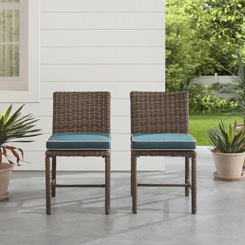 Vista 6 de Crosley Furniture Bradenton - Juego de 2 sillas para exteriores, sillas de mimbre para patio, terraza, patio trasero, color marrón desgastado