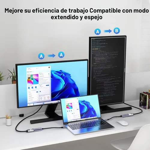 Vista 3 de BENFEI Adaptador USB C a HDMI 4K@60Hz, Adaptador USB Tipo-C a HDMI [Compatible con Thunderbolt 3/4/5] con iPhone 15 Pro/Max, MacBook Pro/Air 2023
