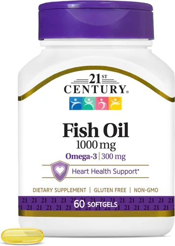 Vista 10 de 21st Century Aceite de pescado 1200 mg cápsulas blandas con revestimiento entérico, 90