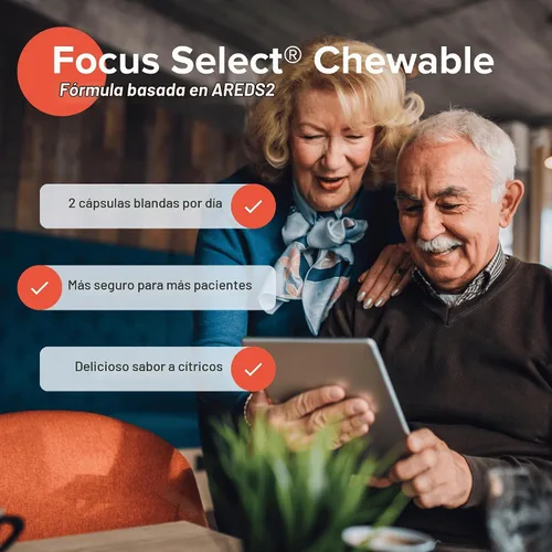 Vista 5 de Focus Select AREDS2 - Suplemento masticable de vitaminas y minerales para ojos (180 unidades, suministro para 90 días) Masticable para ojos