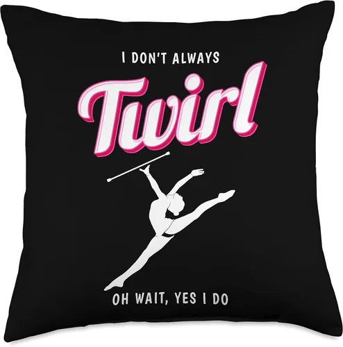 Vista 5 de Baton Twirling Gear For Majorettes Always Majorette Twirling Baton Twirler - Cojín (16.0 x 16.0 in), multicolor