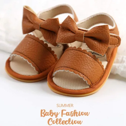 Vista 4 de Timatego Sandalias de verano para bebés y niñas suela suave antideslizante con flores zapatos de vestir para cuna
