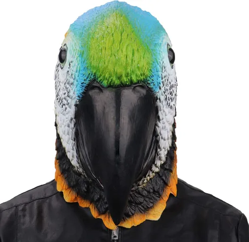 Vista 3 de ifkoo Máscara de loro de látex para Halloween, cosplay, fiesta de disfraces