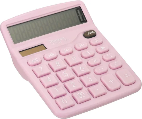 Vista 8 de PATIKIL Calculadora de escritorio, pantalla LCD grande de 12 dígitos, calculadora electrónica, batería solar, doble potencia, para escritorio