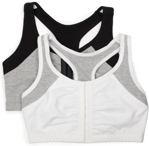 Vista 18 de Fruit of the Loom Sujetador de algodón con cierre frontal múltiple para mujer