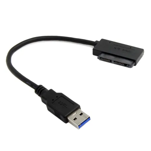 Vista 10 de cablecc USB 3.0 a 7+6 13pin Slimline Sata adaptador cable para portátil Cd DVD ROM unidad óptica