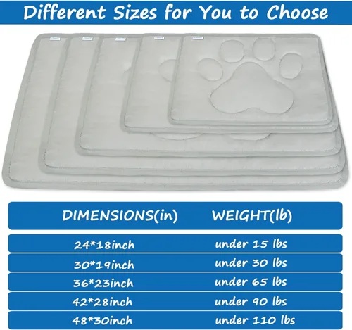 Vista 3 de Coldwind Almohadilla para jaula de perro (18 x 24 pulgadas) lavable con parte inferior antideslizante Alfombrillas para perros para dormir, Gris