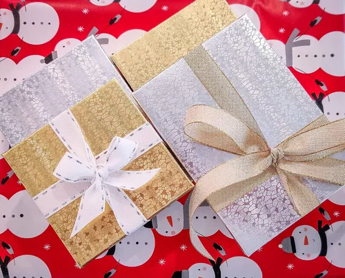 Vista 4 de TheDisplayGuys - Paquete de 20 cajas de joyería de papel de aluminio plateado #85 (8 18 pulgadas x 5 58 pulgadas x 1 516 pulgadas) para regalo