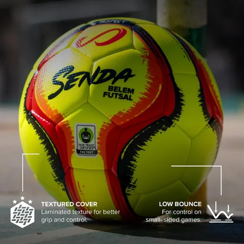 Vista 2 de Senda Belem Balón de Futsal para Entrenamiento Amarillo/Rojo/Naranja/Negro