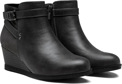 Vista 6 de Jeossy Botas de cuña 9636 para mujer Cómodas botas de cuña con cremallera lateral