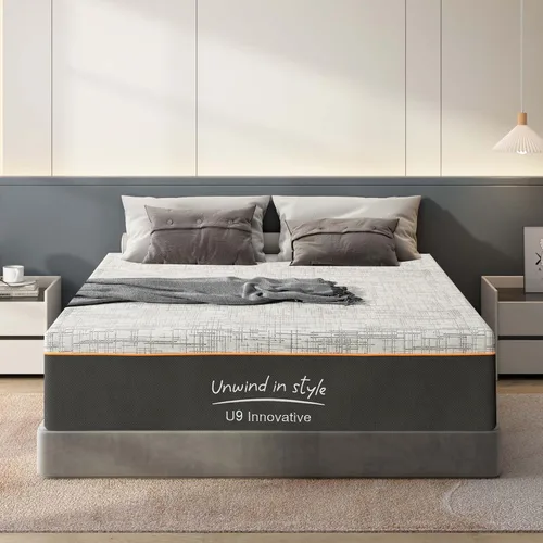 Vista 17 de Colchón Tamaño Twin, Colchón de Espuma Viscoelástica con Gel de 6 Pulgadas para Noches de Sueño Fresco y Alivio de Presión, Colchón de Firmeza Media