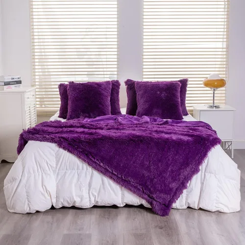 Vista 42 de YUSOKI manta de piel sintética extrasuave con pelos largos, transpirable, de 50 x 60 pulgadas, mullida, acogedora y cómoda, de microfibra de lujo