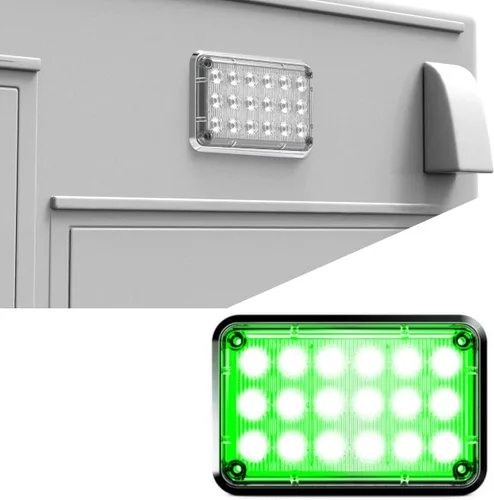 Vista 7 de Alpha-Z 6x4 Ambulancia LED Montaje en Superficie Luces estroboscópicas de emergencia y camión de bomberos Luz de advertencia ultra delgada