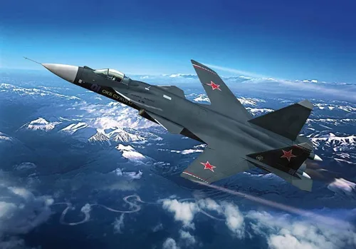 Vista 3 de Hobby Boss Su-47 (S-37) Berkut Kit de construcción de modelo de avión