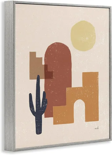 Vista 2 de Resumen del arreglo de formas del suroeste' Arte Giclée enmarcado Granja Gris (Texturado)