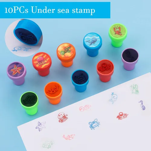 Vista 6 de 88 piezas de recuerdos de fiesta bajo el mar para niños, suministros de fiesta temática de animales marinos del océano para niños y niñas, lindos