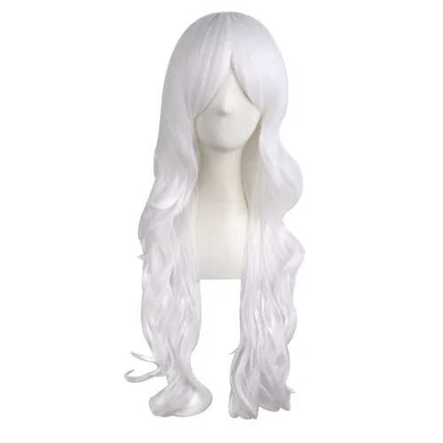 Vista 15 de MapofBeauty - Encantadora peluca larga y rizada para mujer, 28 pulgadas (70 cm), negro