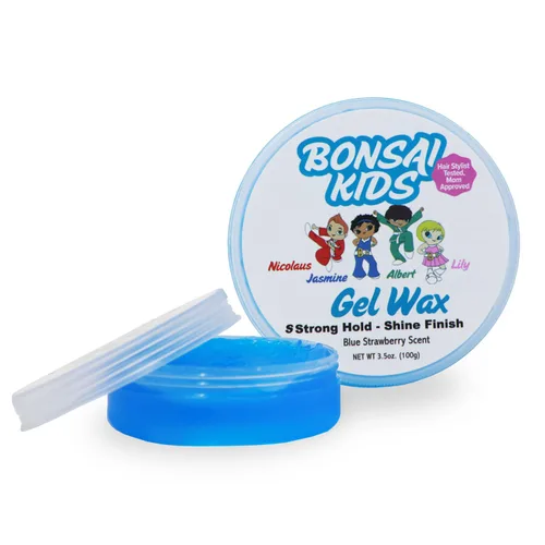 Vista 5 de Bonsai Kids - Cera de gel para el cabello para niños, agarre fuerte para niños pequeños y niños, domina los volantes, colas de caballo, moños