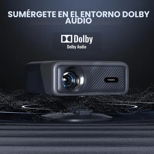 Vista 5 de [Aplicación con licencia oficial y 2500 ANSI] Proyector 4K con WiFi y Bluetooth, audio Dolby 3D y proyector inteligente