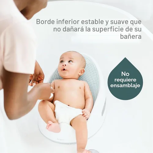 Vista 4 de Angelcare Soft-Touch - Soporte de baño y enjuague para bebé, color aguamarina
