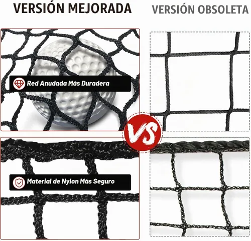 Vista 5 de Red deportiva - Red de pelotas resistente para golf, béisbol, hockey, fútbol