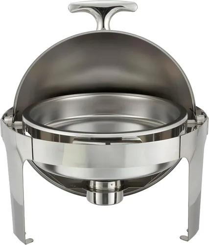 Vista 2 de Winco Madison - Chafer de acero inoxidable con tapa enrollable, 6 cuartos de galón