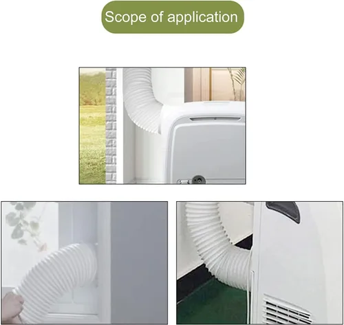 Vista 4 de Conector de manguera de escape de aire acondicionado, acoplador de CA ABS, accesorios de interfaz de conducto de escape de CA portátil, accesorios