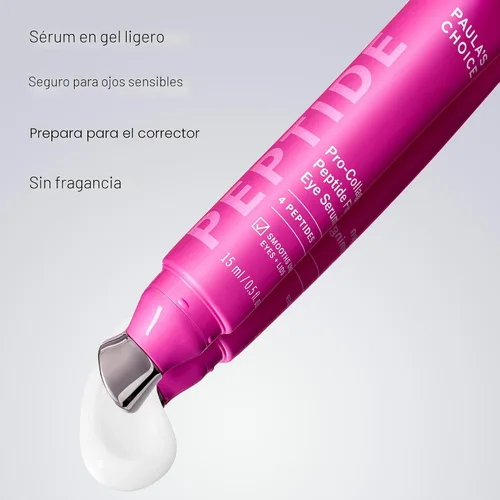 Vista 6 de Paula's Choice Pro-Collagen Peptide Serum, suero reafirmante para ojos, tratamiento hidratante todo en uno, aplicador refrescante dirige