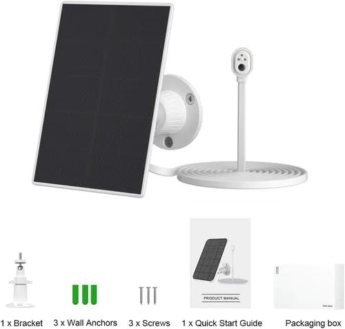 Vista 6 de Newding Cargador de panel solar de 6 V compatible con Arlo Go 2/Pro 3/5S 2K/Pro 4/Ultra 2/Ultra Spotlight, reemplazo para paneles solares VMA5600