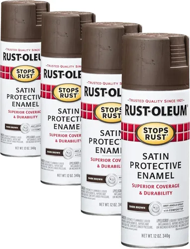 Vista 45 de Rust-Oleum 7776830 - Pintura en aerosol para prevención del óxido, 12 onzas, negro plano