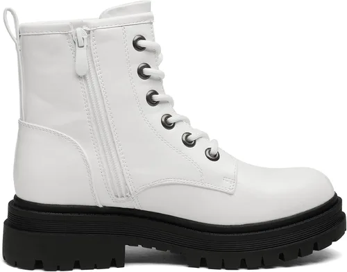 Vista 5 de Dream Pairs Botas de combate negras, con cordones, botines para mujer