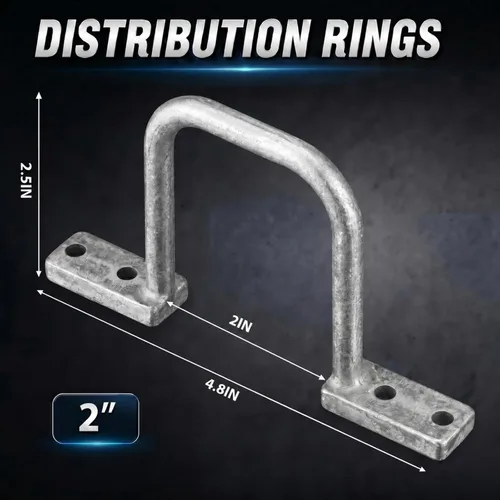 Vista 4 de Yaocom 1 Pcs Distribution Rings Aluminum D Ring for Sorting Out Electric Cables, Cable Management, for Commercial and Residential Use, Silver