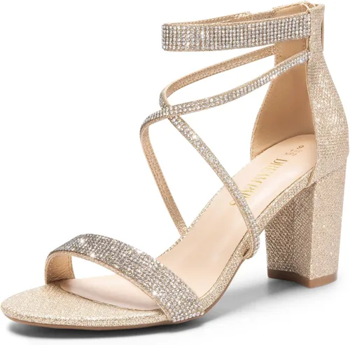 Vista 29 de DREAM PAIRS - Sandalias de tacón grueso y bajo para mujer