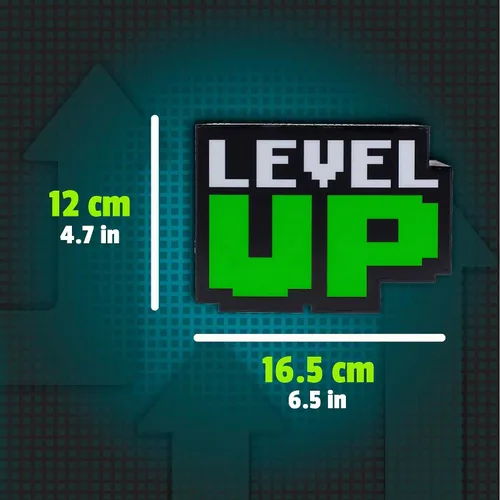 Vista 3 de Paladone Level Up PP8588 - Luz de nivel para juegos con sonido retro